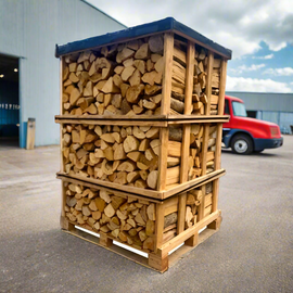 40 cm droge brandhoutblokken op een pallet (2,7 kubieke meter)