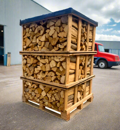 40 cm droge brandhoutblokken op een pallet (2,7 kubieke meter)