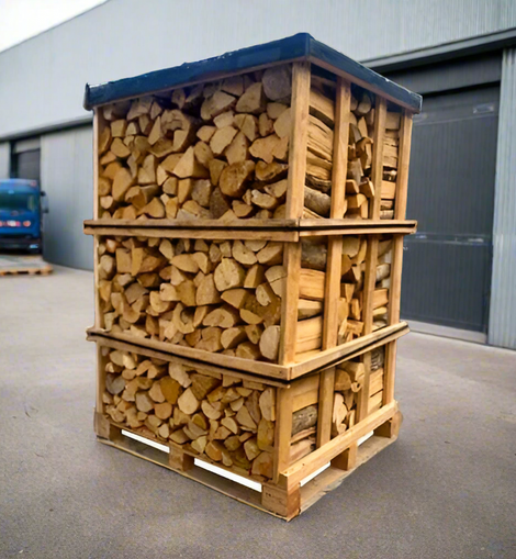 50 cm droge brandhoutblokken op een pallet (2,5 kubieke meter)