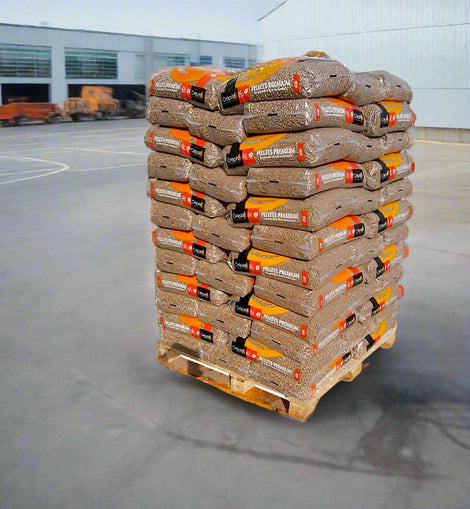 Premium Crepito houtpellets, pallet met 72 zakken van 15 kg per stuk