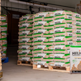 Helios houtpellets - pallet met 65 zakken van 15 kg
