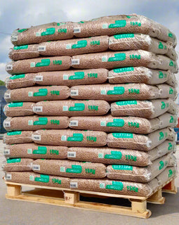 Limouzi houtpellets - pallet met 66 zakken van 15 kg per stuk