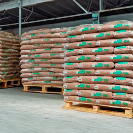 Limouzi houtpellets - pallet met 66 zakken van 15 kg per stuk