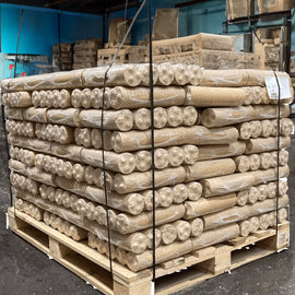 Nestro brandhoutblokken op een pallet met 100 pakketten