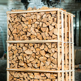 Haardhoutpallet van ovengedroogd eikenhout, 25 cm, 1,8 m³