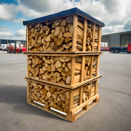 45 cm droge brandhoutblokken op een pallet (2,6 kubieke meter)